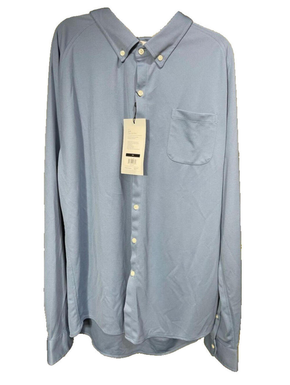 Ministry of Supply Apollo Raglan Sport Shirt Mens 3XL Blue NASA Untucked Stretch